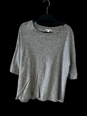 COS Cotton-Cashmere Blend T-Shirt – Light Grey – Size Large